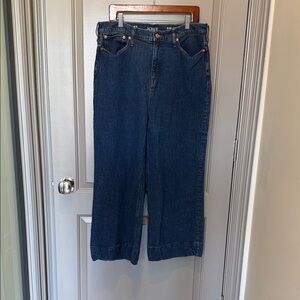 J. Crew Indigo Wide-Leg High-Rise Jeans